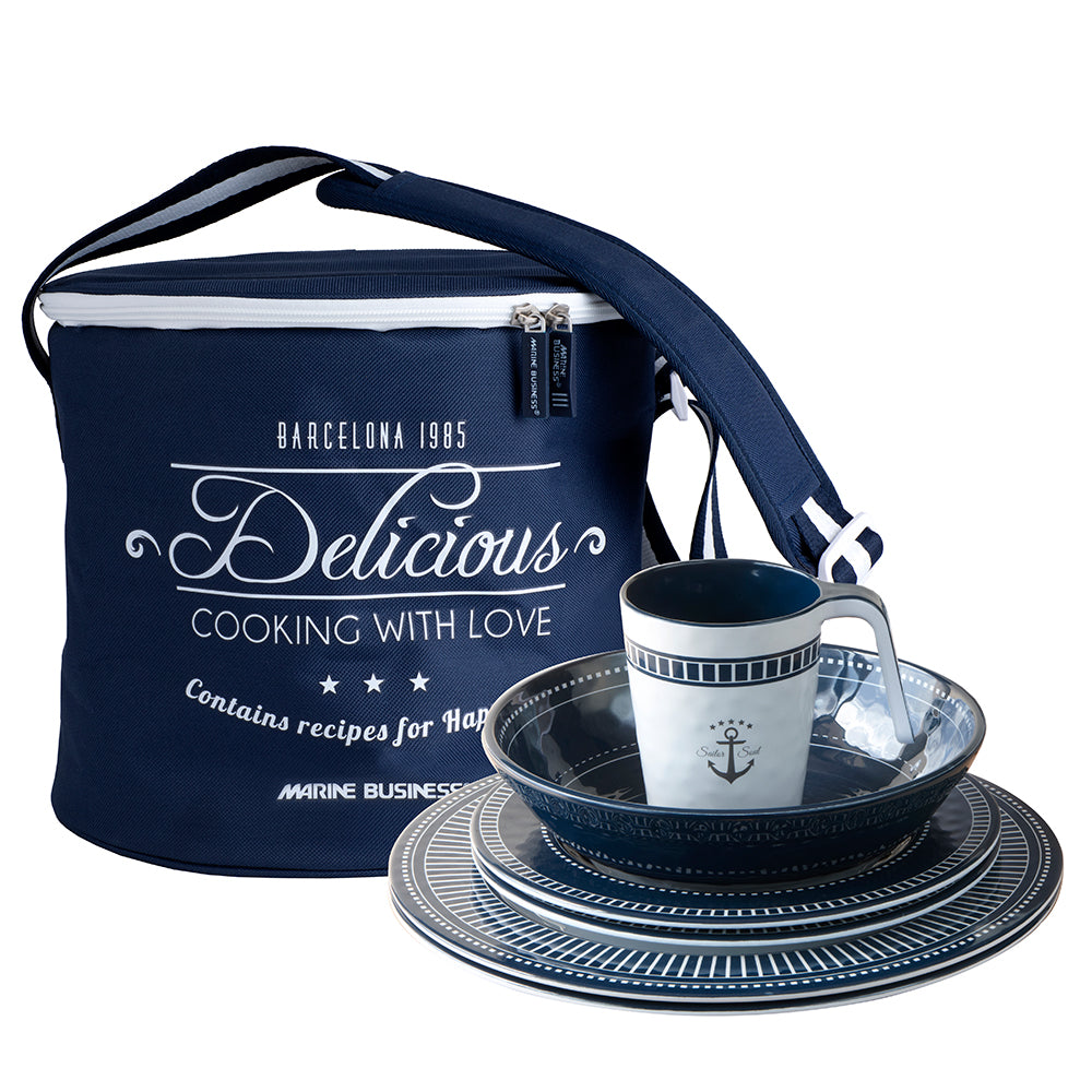 Marine Business Melamine Tableware and Basket - Sailor Soul - Set of 16 | SendIt Sailing