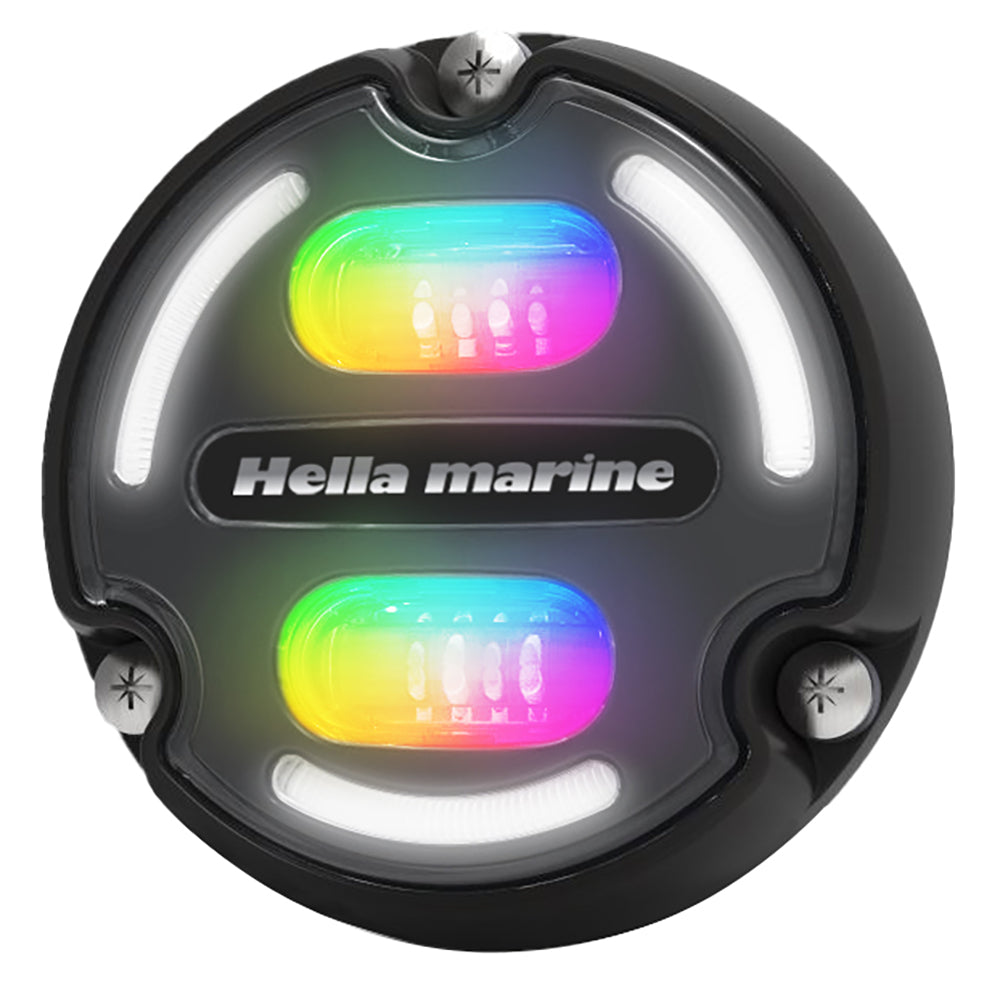 Hella Marine A2 RGB Underwater Light - 3000 Lumens - Black Housing - Charcoal Lens with Edge Light | SendIt Sailing