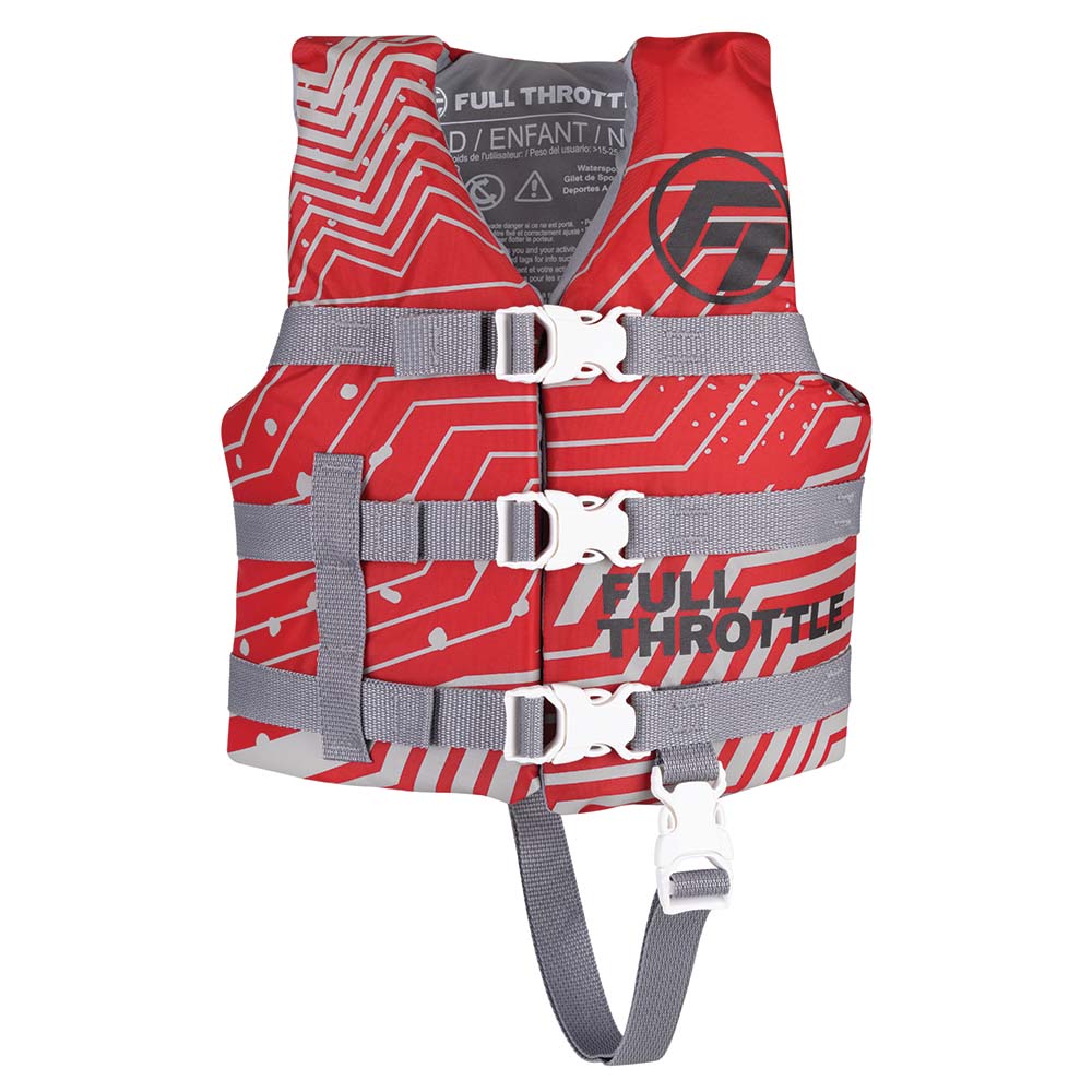 Full Throttle Child Nylon Life Jacket - Red | SendIt Sailing