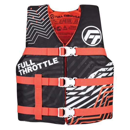 Full Throttle Youth Nylon Life Jacket - Pink/Black | SendIt Sailing