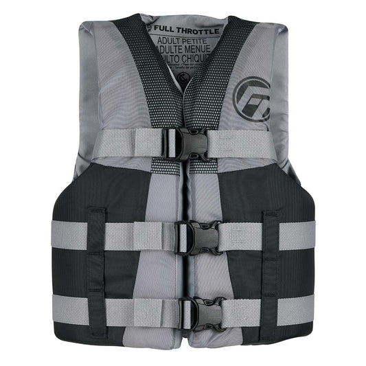 Full Throttle Teen Nylon Life Jacket - Grey/Black | SendIt Sailing