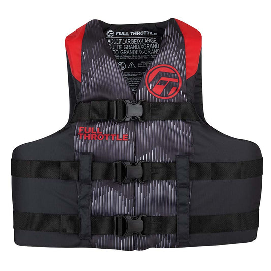 Full Throttle Adult Nylon Life Jacket - S/M - Red/Black | SendIt Sailing