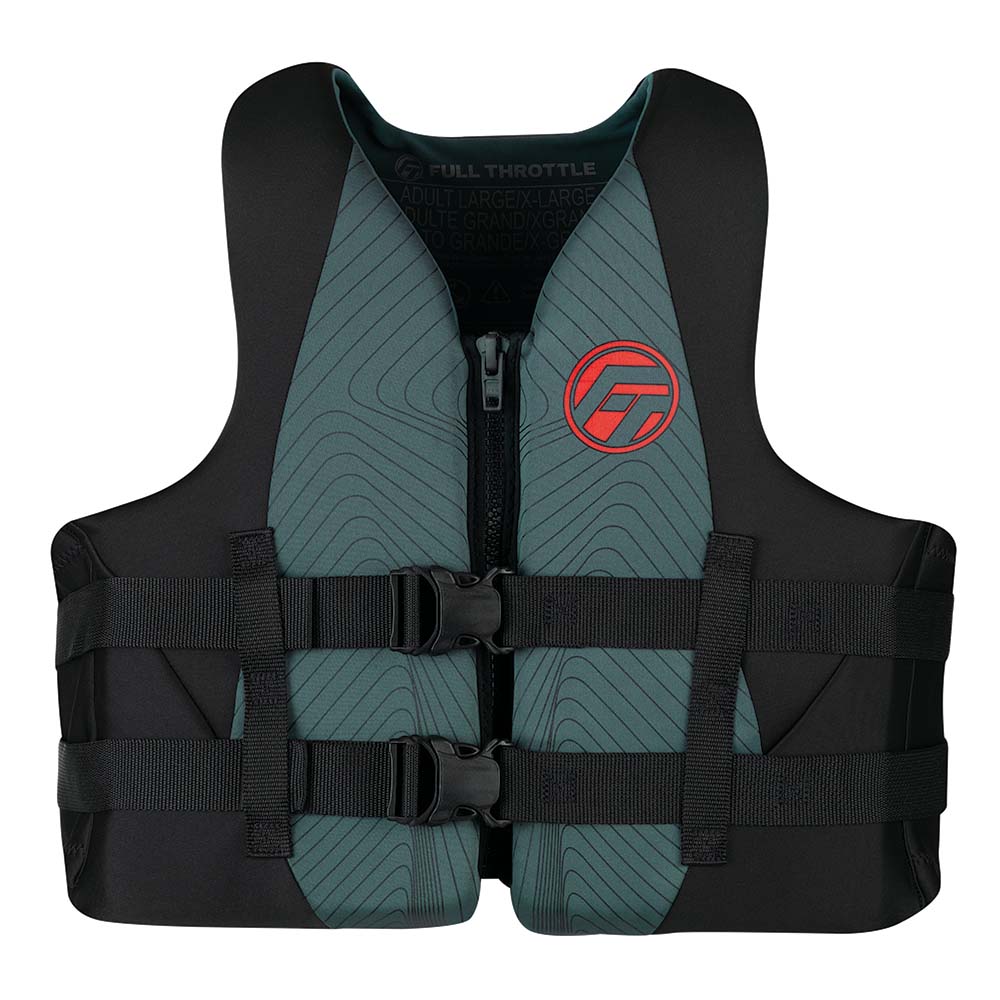 Full Throttle Adult Rapid-Dry Life Jacket - L/XL - Grey/Black | SendIt Sailing