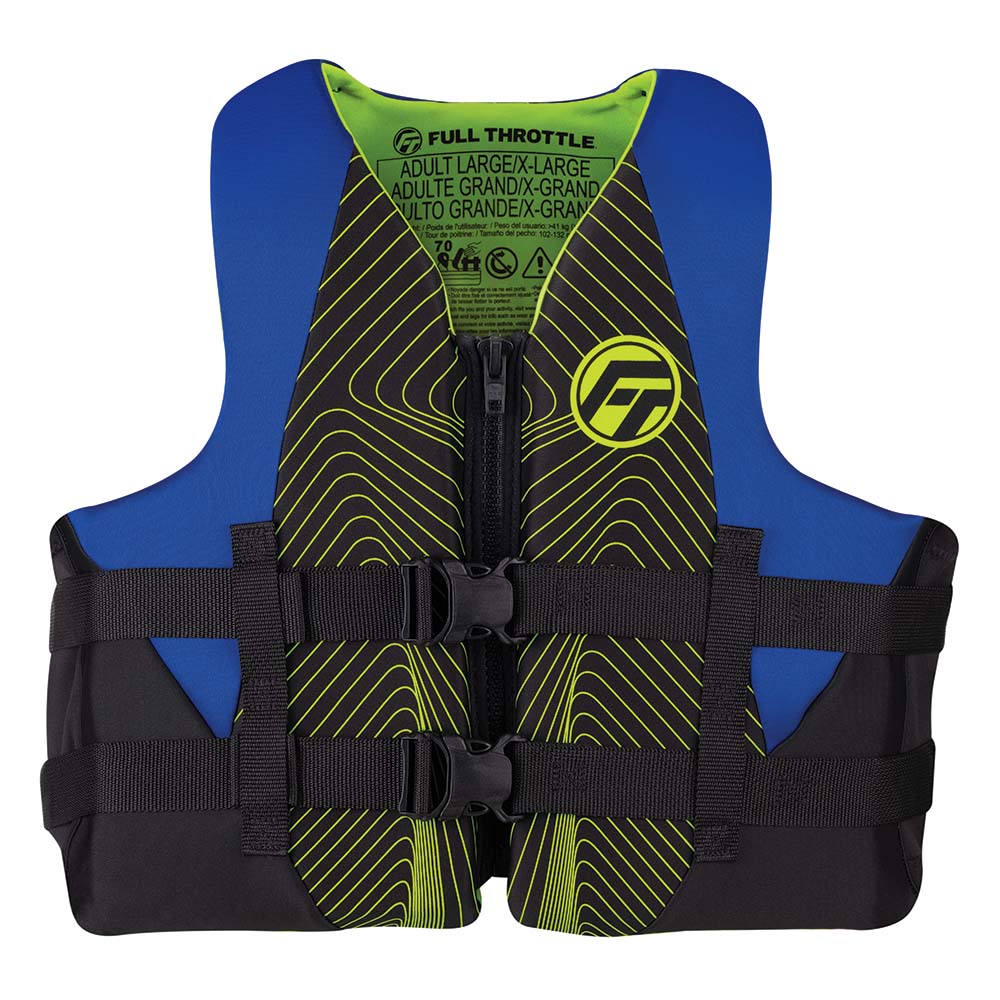 Full Throttle Adult Rapid-Dry Life Jacket - L/XL - Blue/Black | SendIt Sailing