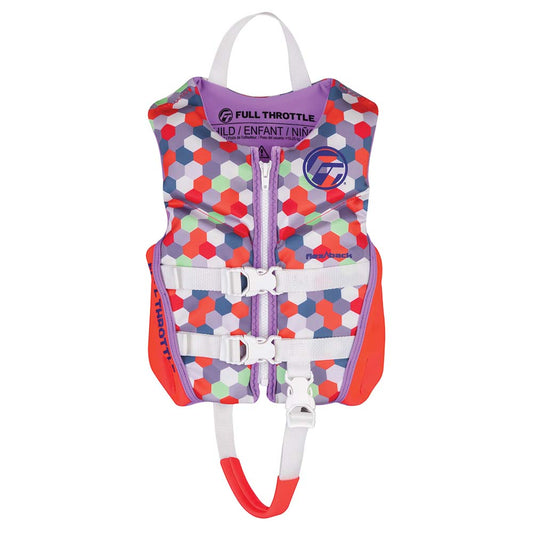 Full Throttle Child Rapid-Dry Flex-Back Life Jacket - Pink | SendIt Sailing
