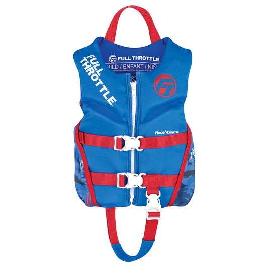 Full Throttle Child Rapid-Dry Flex-Back Life Jacket - Blue | SendIt Sailing