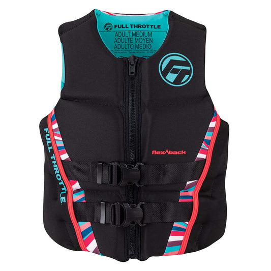 Full Throttle Womenfts Rapid-Dry Flex-Back Life Jacket - Womenfts XS - Pink/Black | SendIt Sailing