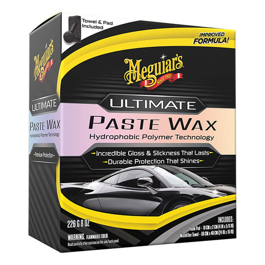 Meguiars Ultimate Paste Wax - Long-Lasting, Easy to Use Synthetic Wax - 8oz | SendIt Sailing