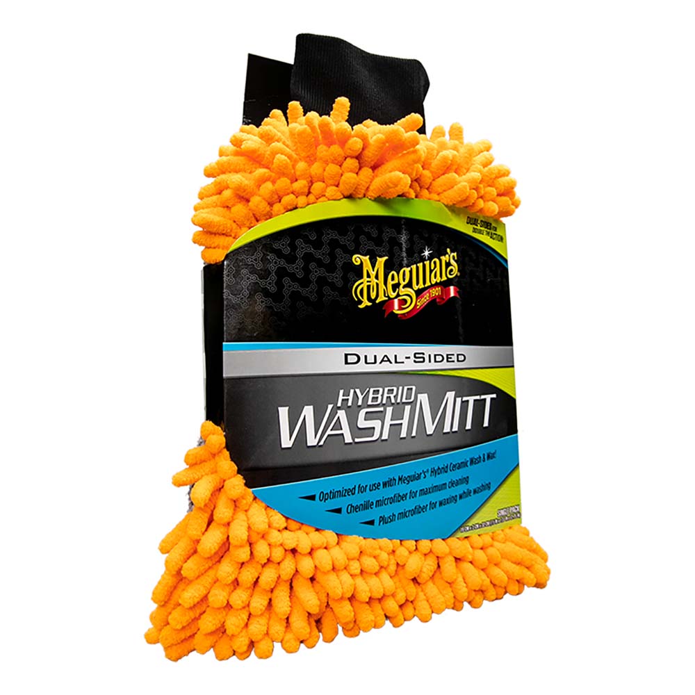 Meguiars Hybrid Wash Mitt - Extremely Plush Microfiber Wash Mitt f/Gently Waxing While Washing | SendIt Sailing