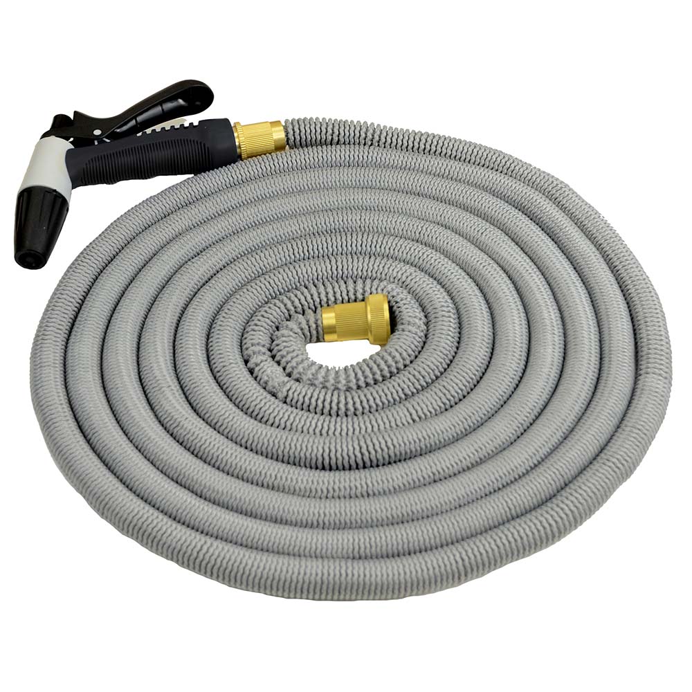 HoseCoil Expandable 50ft Grey Hose Kit with Nozzle & Bag | SendIt Sailing