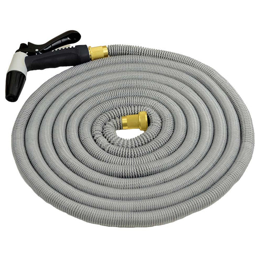 HoseCoil Expandable 50ft Grey Hose Kit with Nozzle & Bag | SendIt Sailing