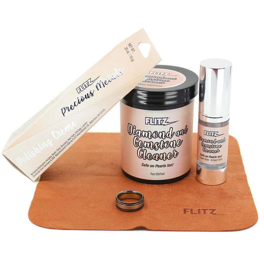 Flitz Jewelry Care Kit - 7oz. Cleaner Jar with Tray & Brush | SendIt Sailing