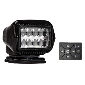 Golight Stryker ST Series Permanent Mount Black 12V LED with Hard Wired Dash Mount Remote | SendIt Sailing