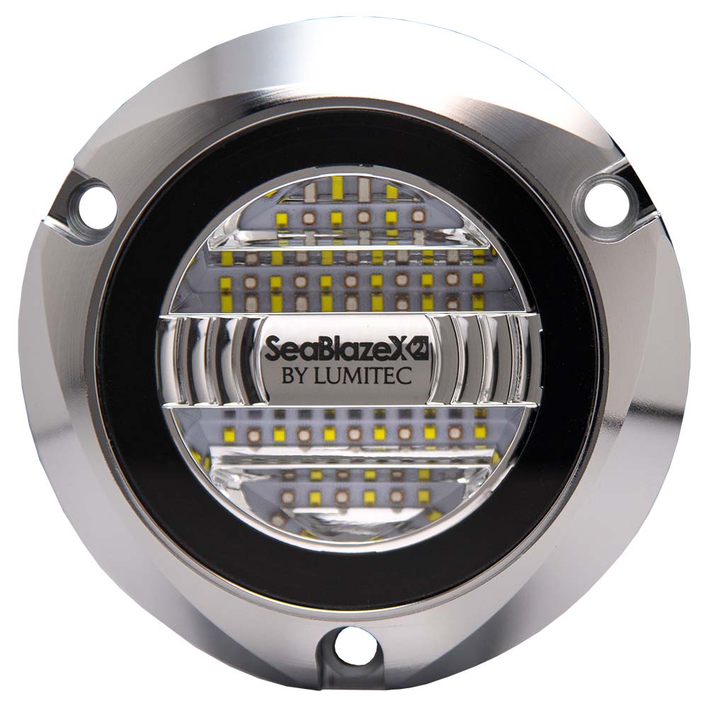 Lumitec Seablaze X2 Spectrum Underwater Light RGBW Polished Housing | SendIt Sailing