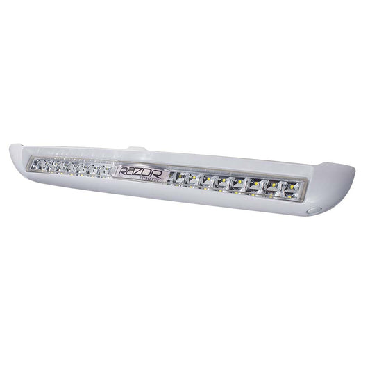 Lumitec Razor Light Bar - Flood - White Housing with Inverted Logo Flush Mount | SendIt Sailing