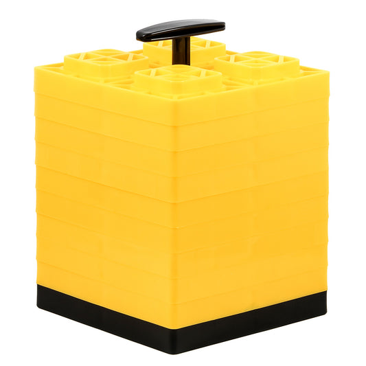 Camco FasTen Leveling Blocks with T-Handle - 2x2 - Yellow 10-Pack | SendIt Sailing