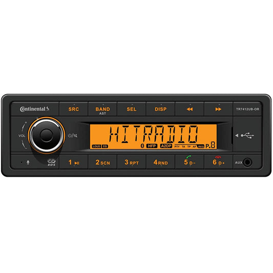 Continental Stereo with AM/FM/BT/USB - Harness Included - 12V | SendIt Sailing