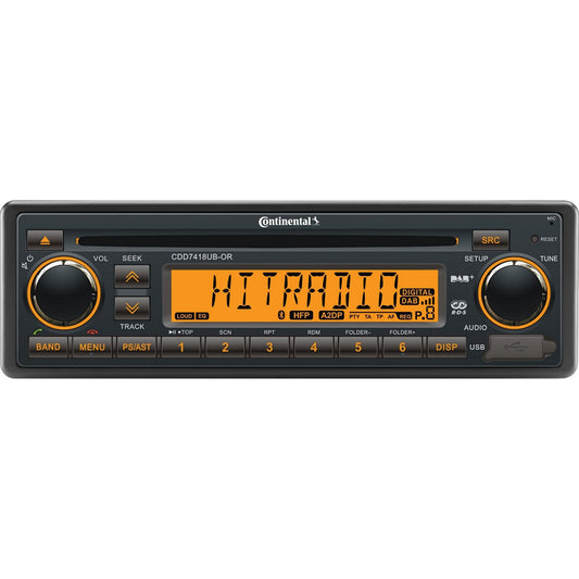 Continental Stereo with CD/AM/FM/BT/USB/DAB+/DMB- Harness Included - 12V | SendIt Sailing