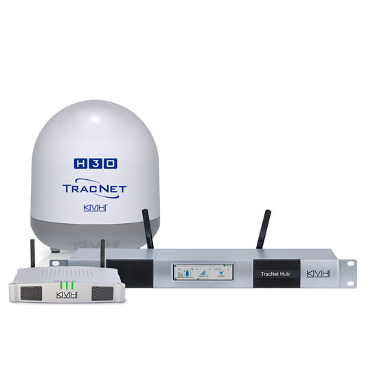 KVH TracNet H30 Ku-Band Antenna with TracNet Hub | SendIt Sailing