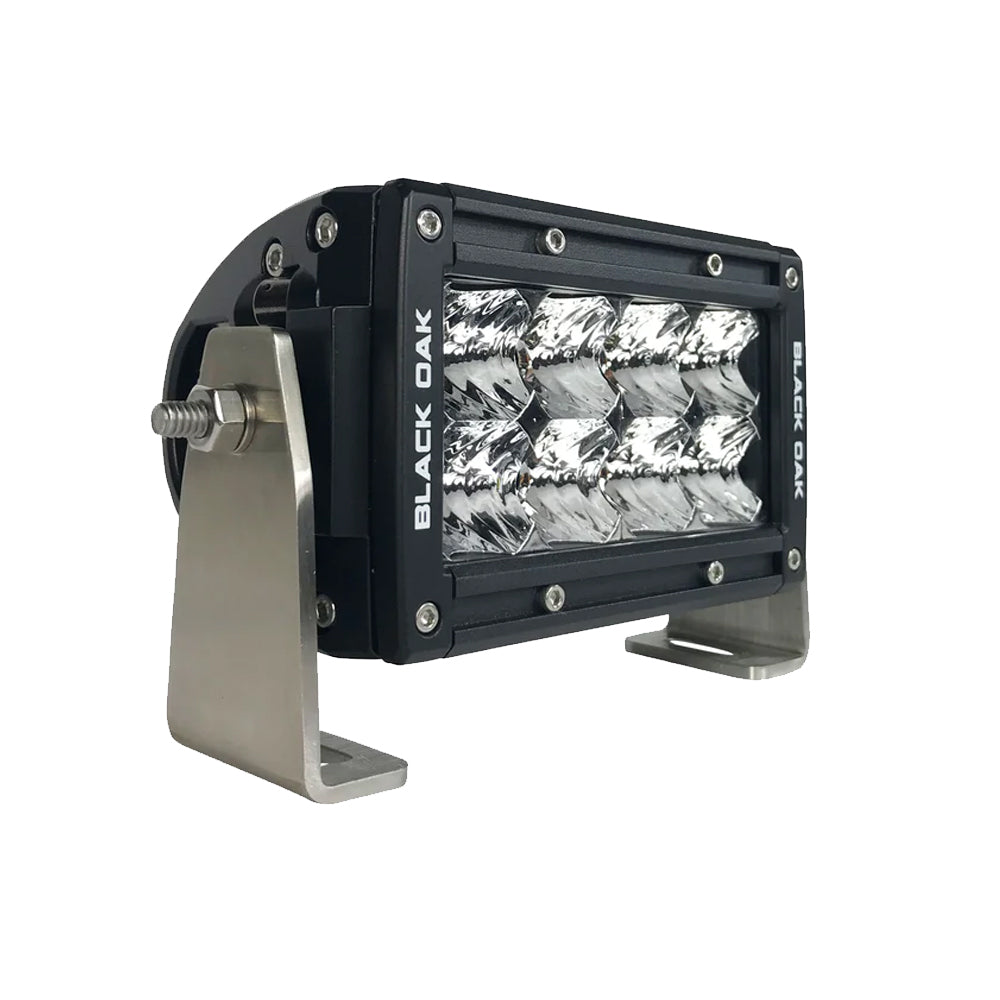 Black Oak Pro Series Double Row Flood 4in Light Bar - Black | SendIt Sailing