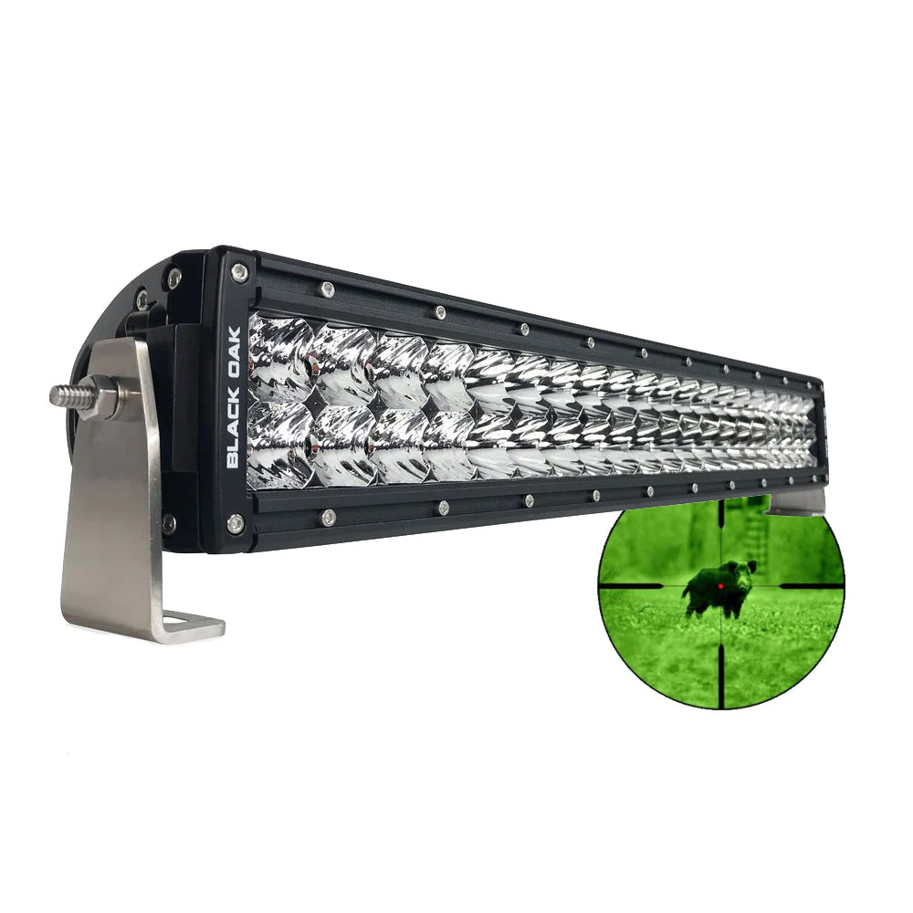 Black Oak Pro Series Double Row Combo Infrared 20in 850nm Light Bar - Black | SendIt Sailing