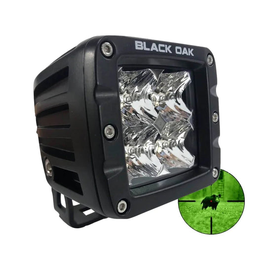 Black Oak Pro Series Infrared 2in 940nm Flood Pod Light - Black | SendIt Sailing