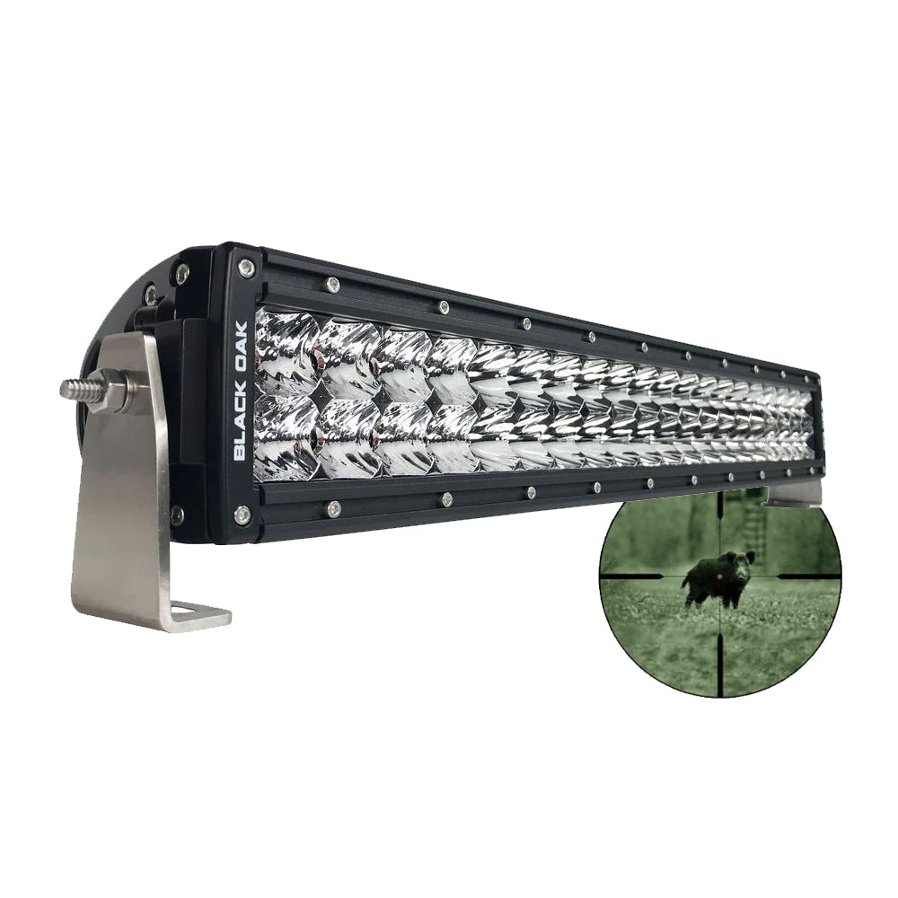 Black Oak Pro Series Double Row Combo Infrared 20in 940nm Light Bar - Black | SendIt Sailing