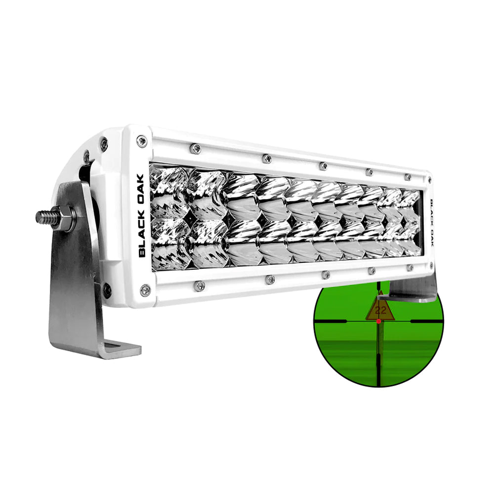 Black Oak Pro Series Double Row Combo Infrared 10in 850nm Light Bar - White | SendIt Sailing