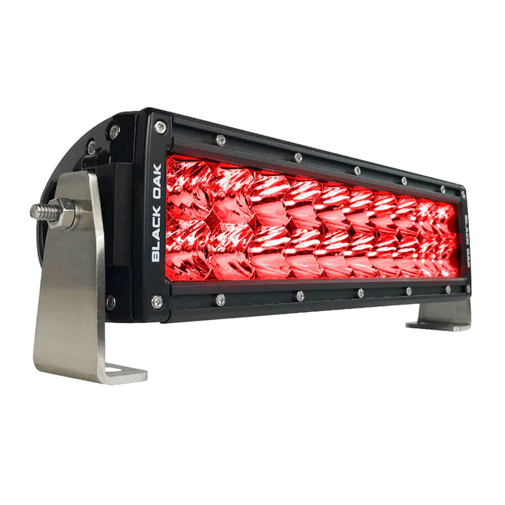 Black Oak Double Row Combo Red Predator Hunting 10in Light Bar - Black | SendIt Sailing