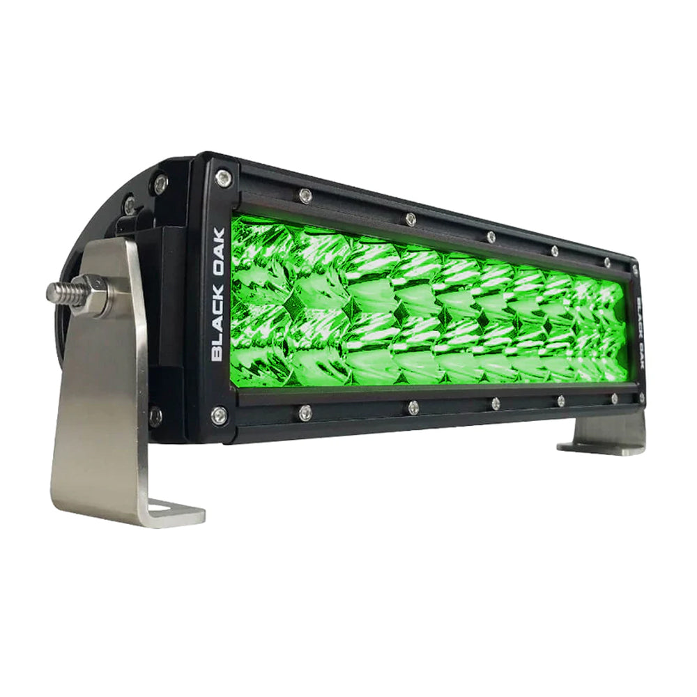 Black Oak Double Row Combo Green Hog Hunting 10in Light Bar - Black | SendIt Sailing