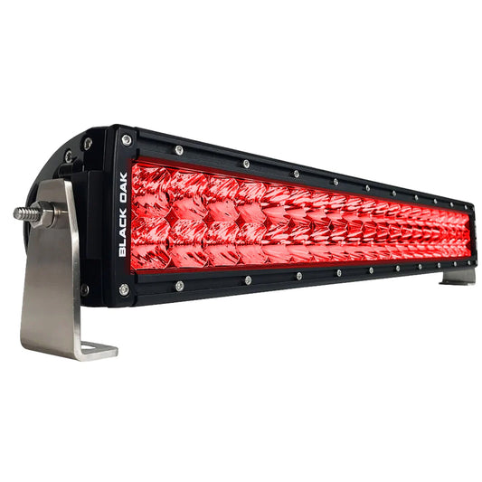 Black Oak Curved Double Row Combo Red Predator Hunting 20in Light Bar - Black | SendIt Sailing