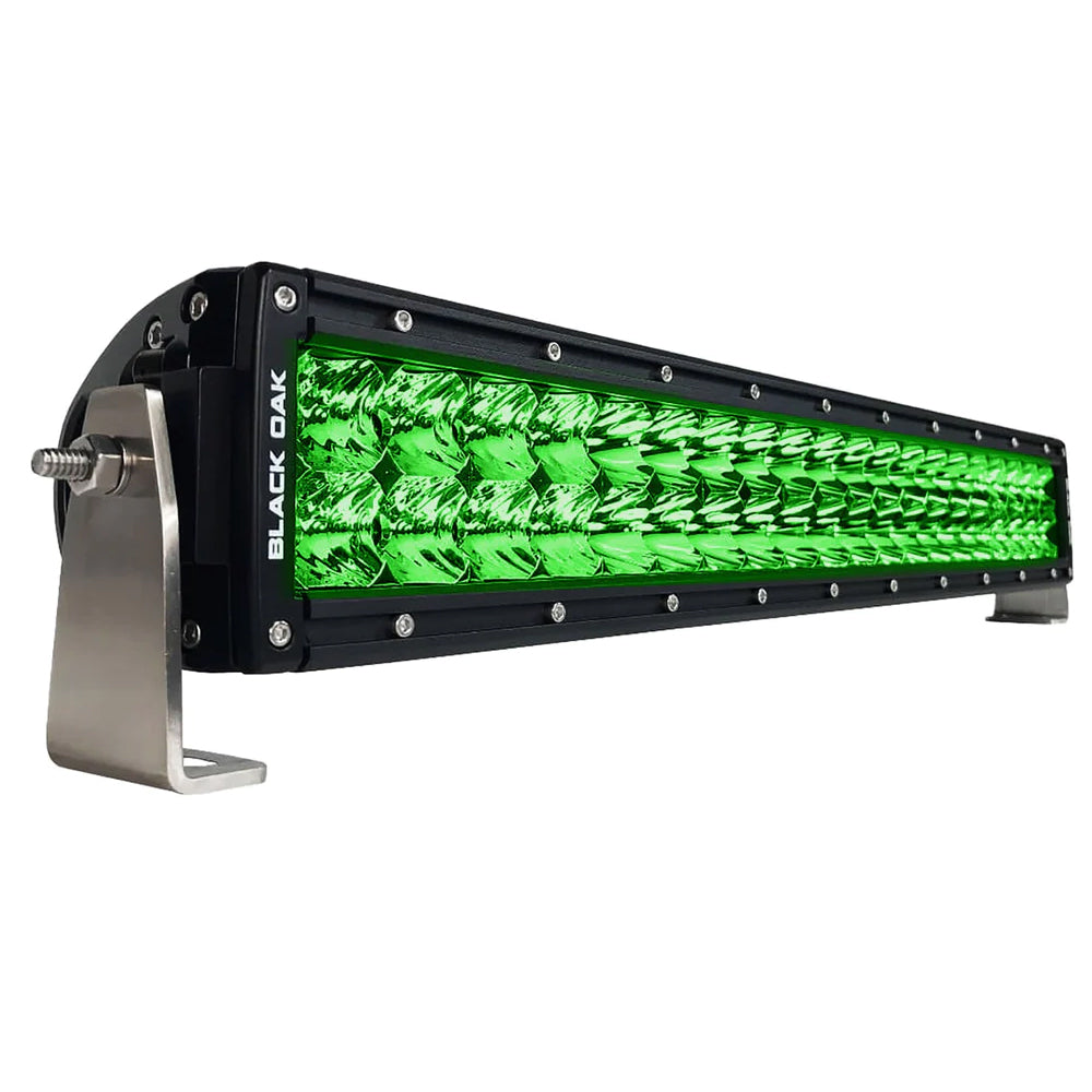 Black Oak Curved Double Row Combo Green Hog Hunting 20in Light Bar - Black | SendIt Sailing