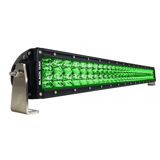 Black Oak Curved Double Row Combo Green Hog Hunting 30in Light Bar - Black | SendIt Sailing