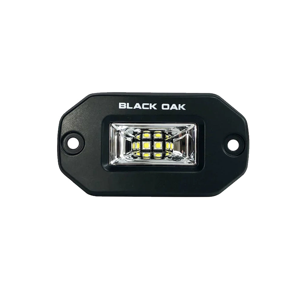 Black Oak Pro Series 2in Flush Mounted Scene Light - Black | SendIt Sailing