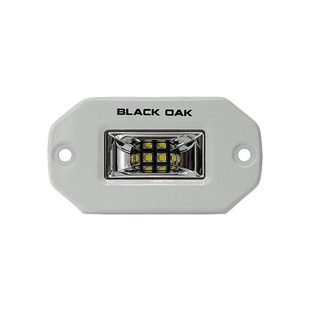 Black Oak Pro Series 2in Flush Mounted Scene Light - White | SendIt Sailing