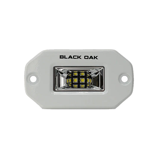 Black Oak Pro Series 2in Flush Mounted Scene Light - White | SendIt Sailing