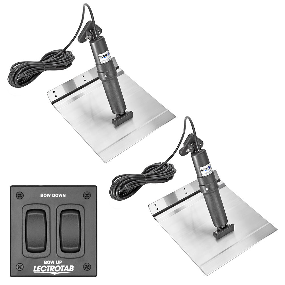 Lectrotab XKA Aluminum Alloy Trim Tab Kit with Rocker Switch - 9 x 9 | SendIt Sailing