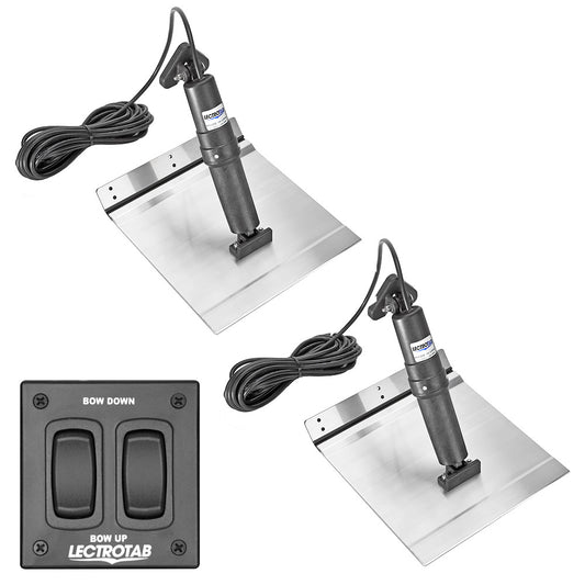 Lectrotab XKA Aluminum Alloy Trim Tab Kit with Rocker Switch - 9 x 12 | SendIt Sailing