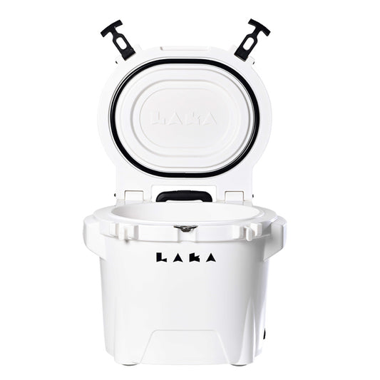 LAKA Coolers 30 Qt Cooler with Telescoping Handle and Wheels - White | SendIt Sailing