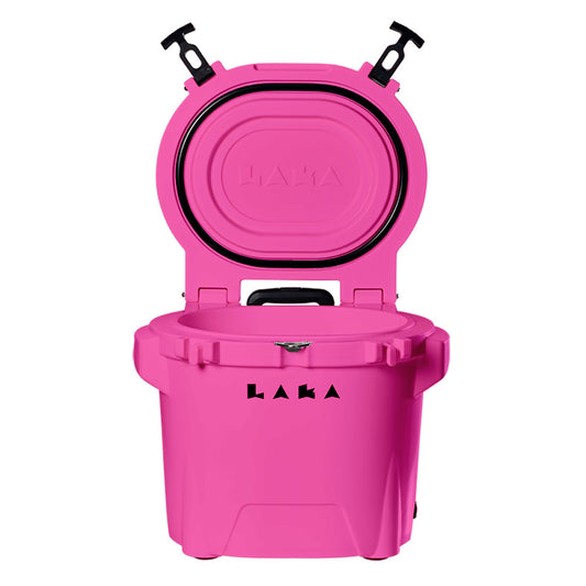 LAKA Coolers 30 Qt Cooler with Telescoping Handle and Wheels - Pink | SendIt Sailing