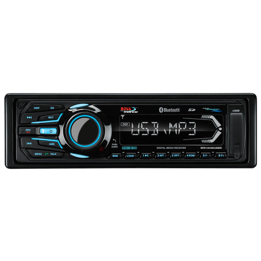 Boss Audio MR1308UABK Bluetooth - Fully Marinized MP3-Compatible Digital Media Receiver with USB and SD Memory Card Ports and Aux Input | SendIt Sailing
