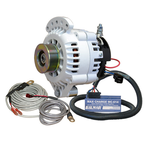 Balmar Alternator 100 AMP Kit 12V 1-2in Single Foot Spindle Mount K6 Pulley Regulator Temp Sensor | SendIt Sailing