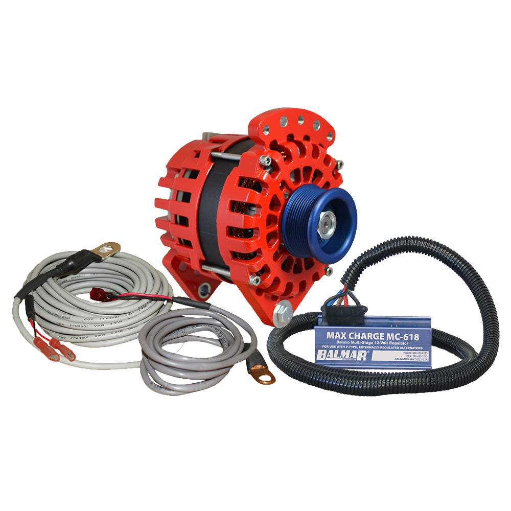 Balmar Alternator 170 AMP Kit 12V 3.15in Dual Foot Saddle J10 Pulley Regulator Temp Sensor | SendIt Sailing