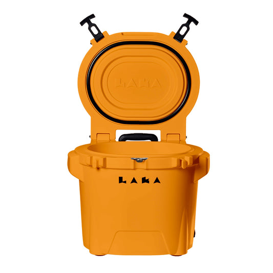 LAKA Coolers 30 Qt Cooler with Telescoping Handle and Wheels - Orange | SendIt Sailing