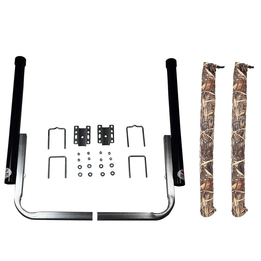 C.E. Smith Black 40in Post Guide-On with Camo Wet Lands Post Guide-On Pads | SendIt Sailing