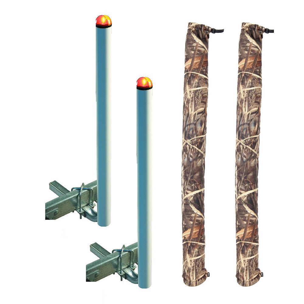 C.E. Smith 40in Post Guide-On with L.E.D. Posts with Camo Wet Lands Post Guide-On Pads | SendIt Sailing