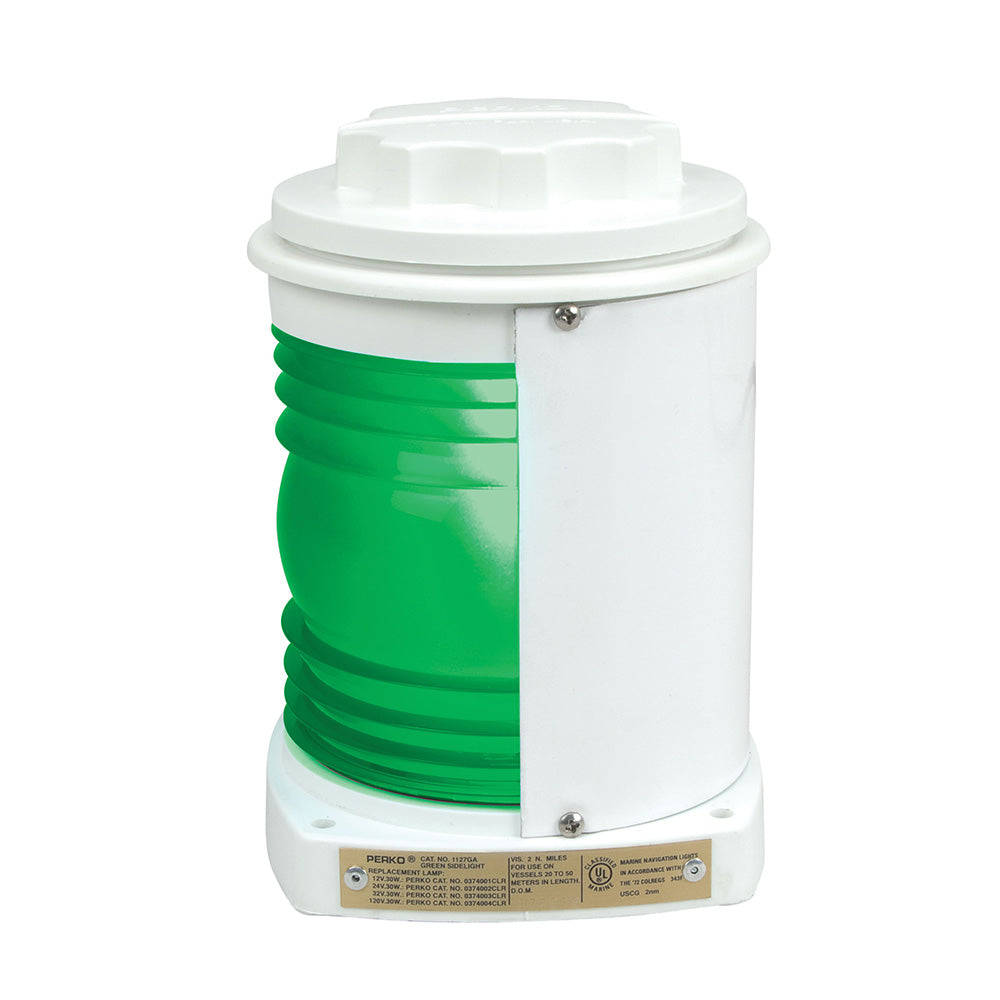 Perko White Plastic Green Side Light | SendIt Sailing