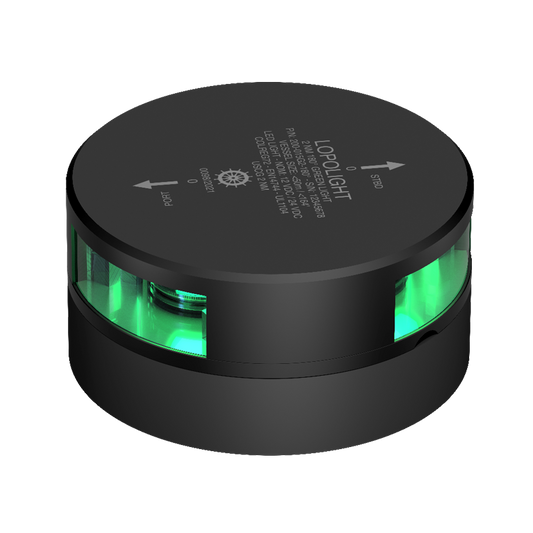 Lopolight 2nm 180 Degree Green Horizontal Mount Black | SendIt Sailing