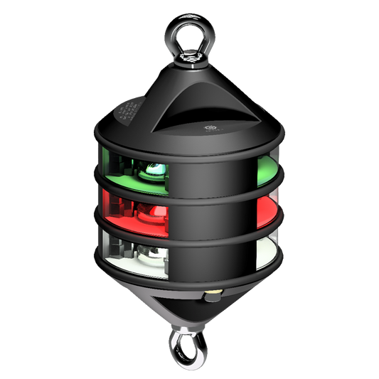 Lopolight 3nm 360 Degree White/Red/Green Hoist Black | SendIt Sailing
