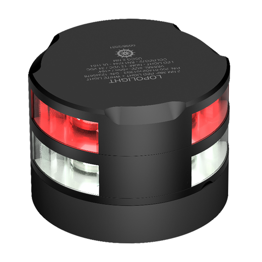 Lopolight 2nm 360 Degree Red+2nm 360 Degree White Black | SendIt Sailing